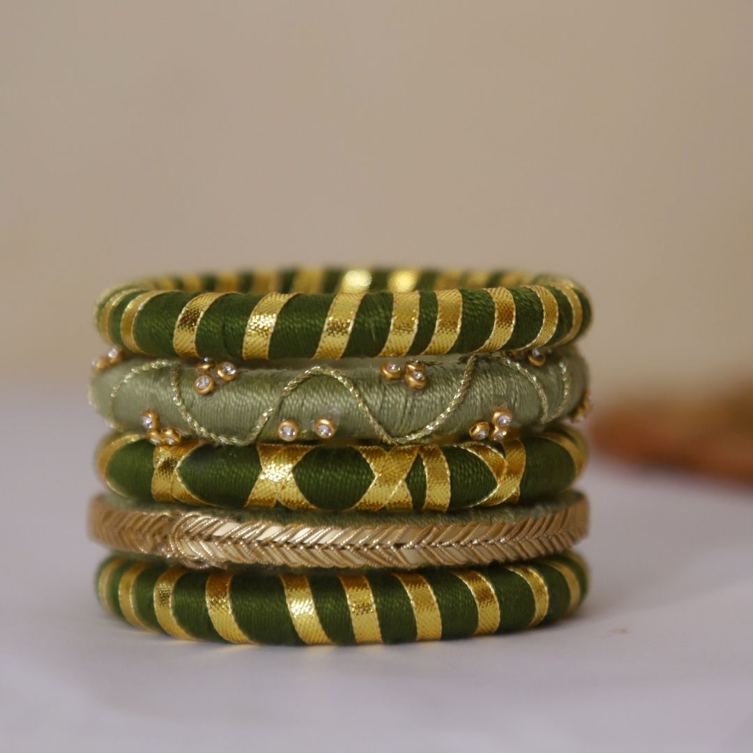 Meandi Gota Bangles- 8 Colors