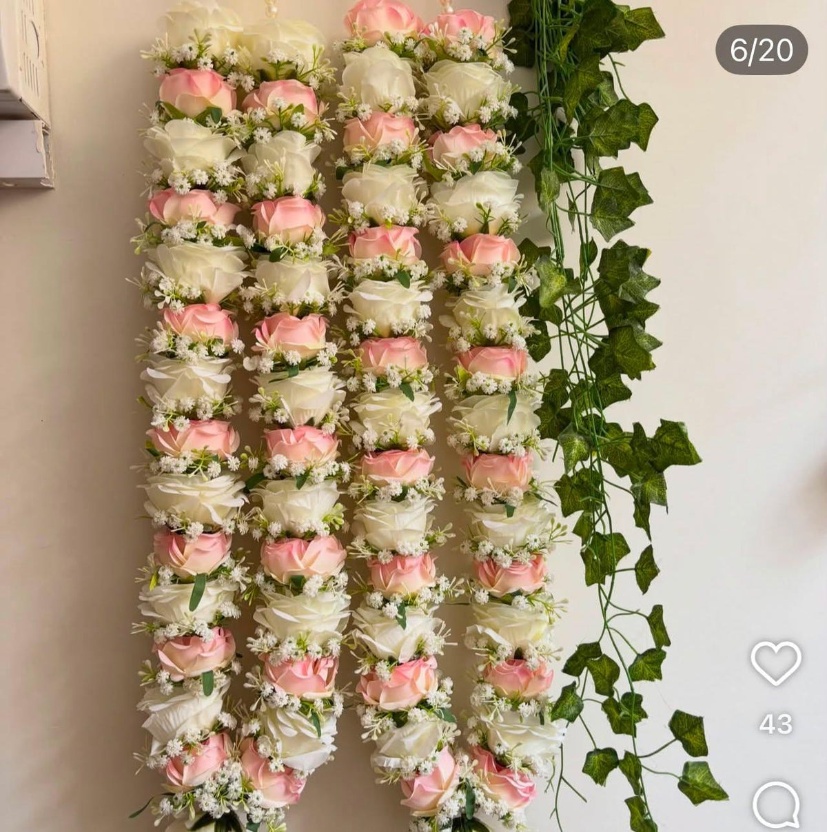 Blush & White Rose Mala One