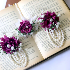 Pearl Drop Earings Bindhi- 13 Colours