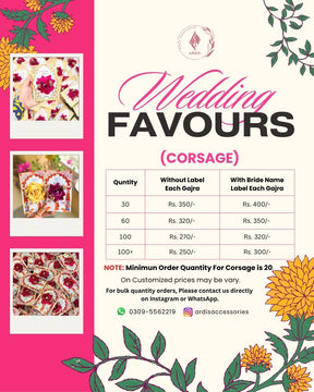 Bridemaid Corsage-With Velvet Flower