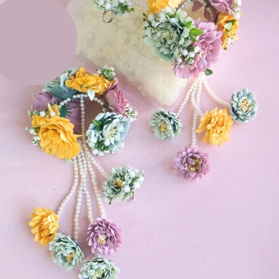 Multi Heavy Latkan Gajray  Pair - 13 Colours