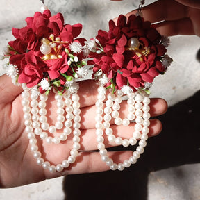 Pearl Drop Earings Bindhi- 13 Colours
