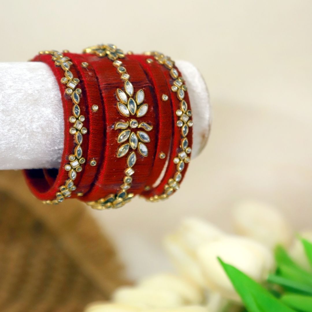 Kundan Bangles Handmade - 8 Colors