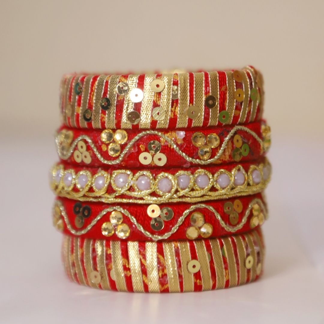 Gota Sitari BangleSet - 8 Colors