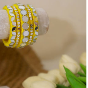 Mirror Mehndi bangles - 8 colors