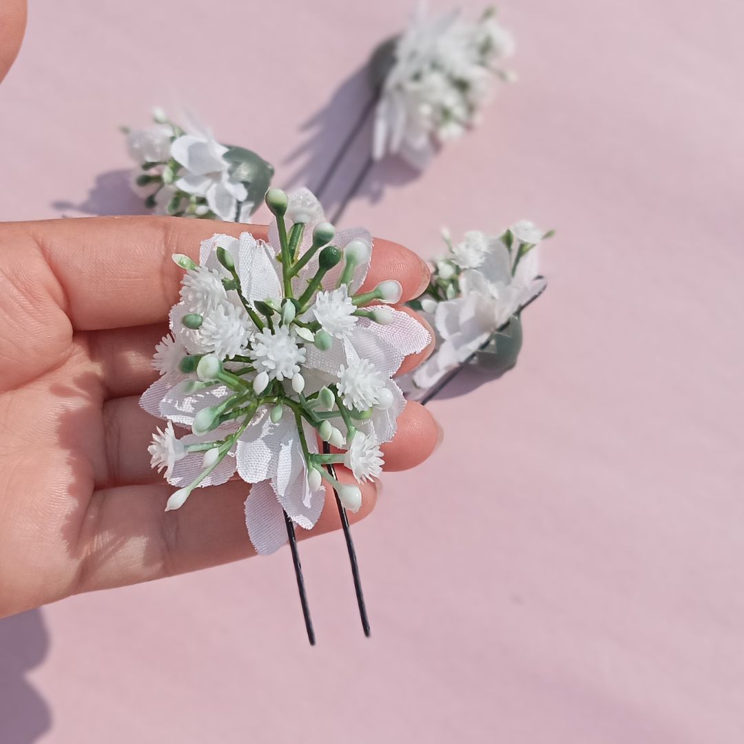 Baby Breath Flower Pins  Each - 12 Colors