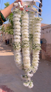 Safeed Gul Mala & Gajray Pair