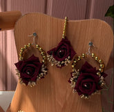 Velvet Earrings & Bindi