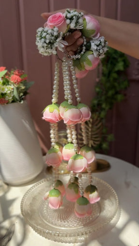 Blush Rose Baby’s Breath Gajre Pair