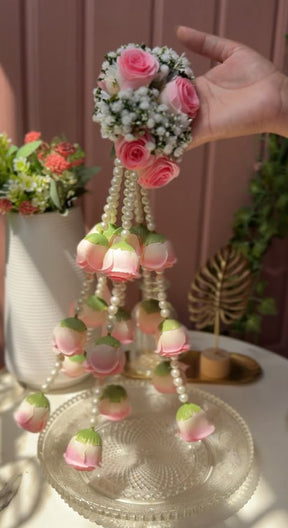Blush Rose Baby’s Breath Gajre Pair
