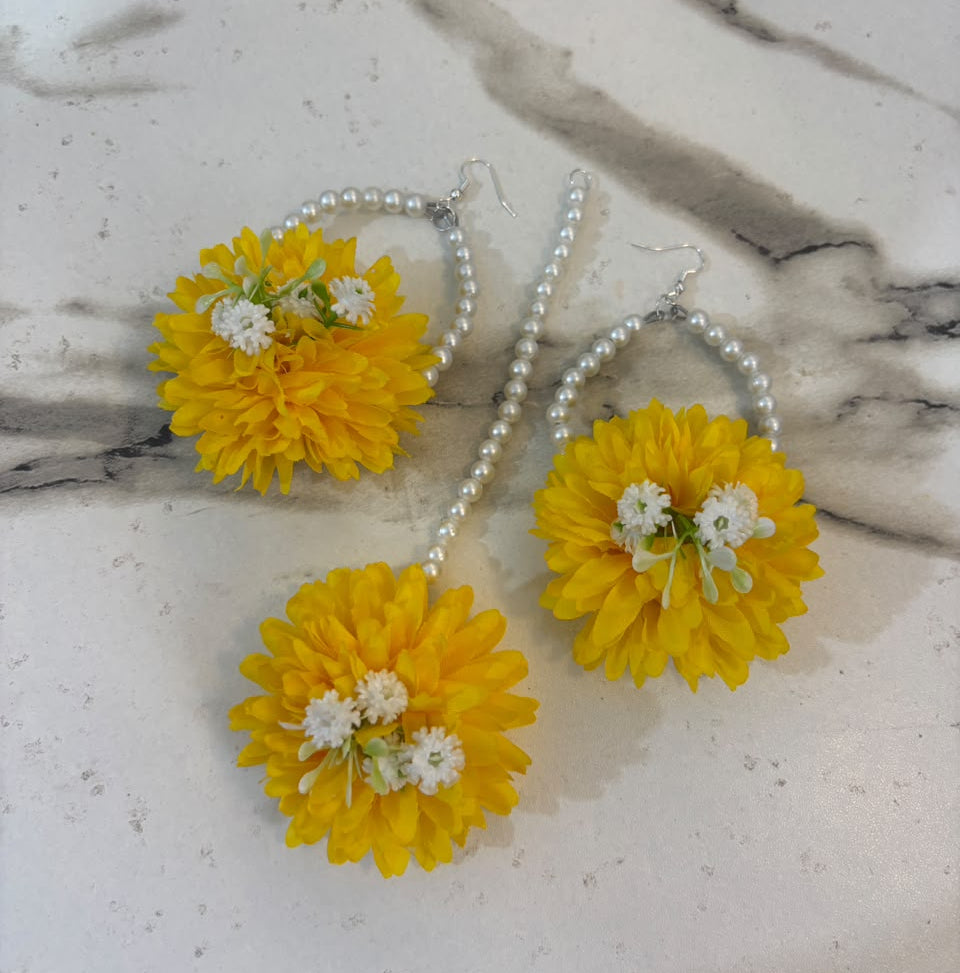 Sunshine Marigold Earrings & Bindi