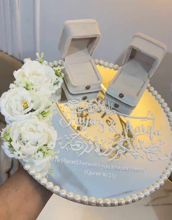 Mirror Camellia Ring Tray