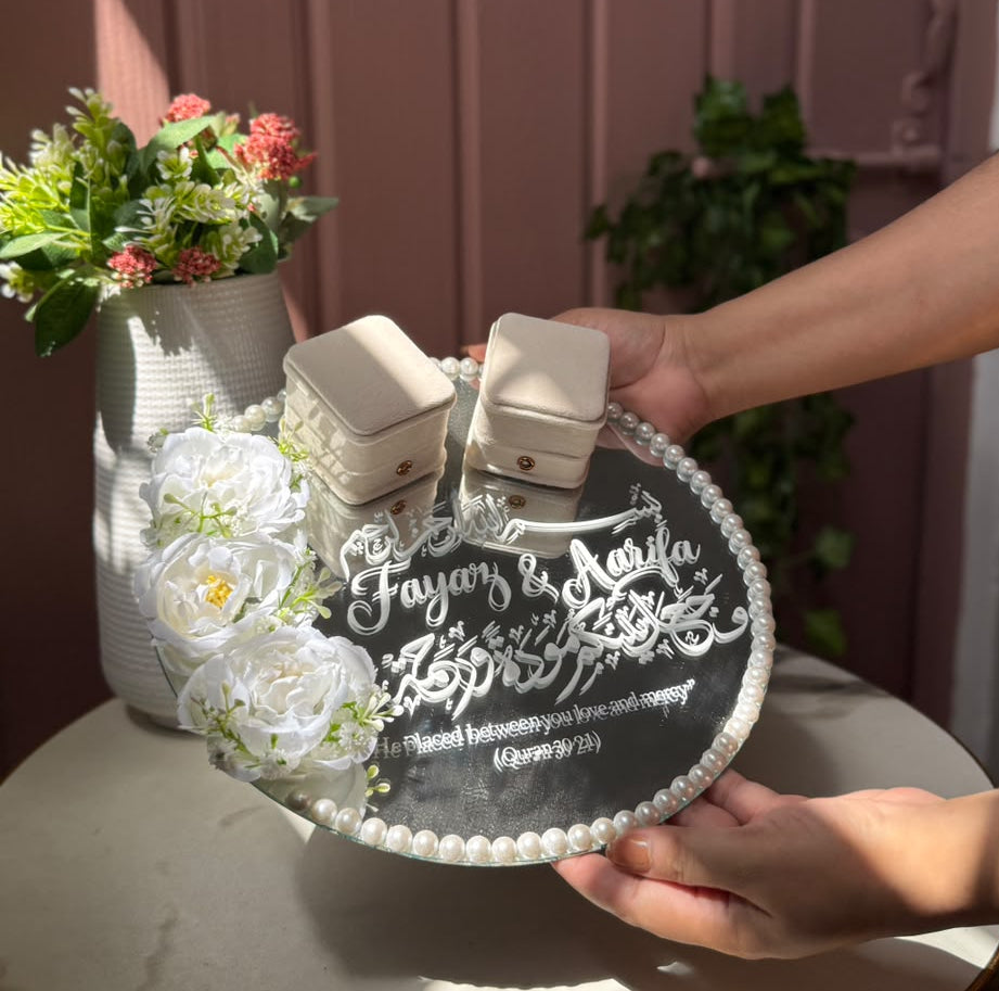 Mirror Camellia Ring Tray