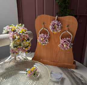 Lilac white Floral Complete Set