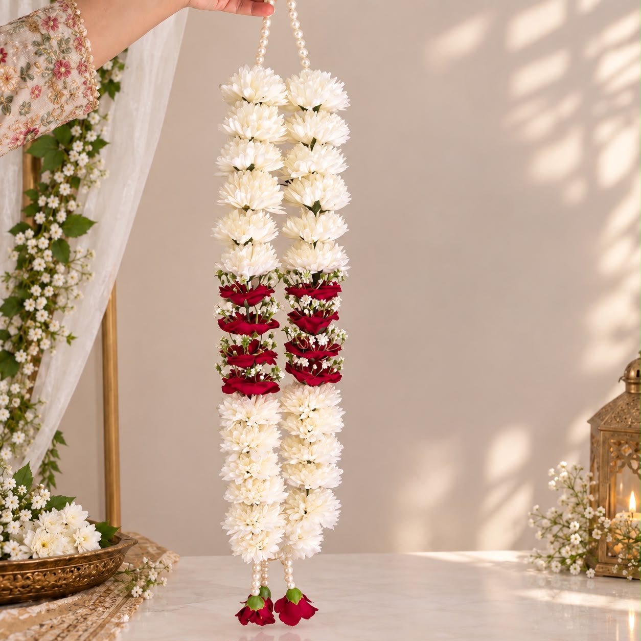 White & Red Nikah Mala
